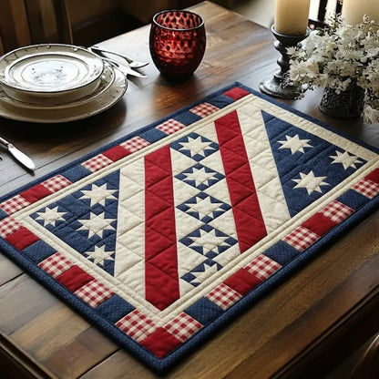 Patriotic Star Quilted Place Mat