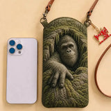 Mossy Bigfoot Gorilla Quilted Slim Phone Crossbody Bag