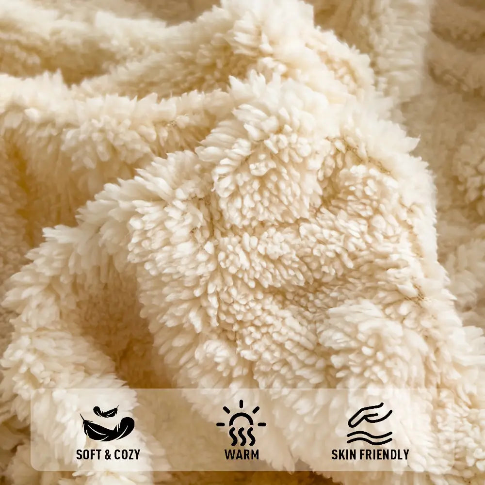 360° All-Around Stretch Plush Knit Fitted Sheet with 2 Pillowcases