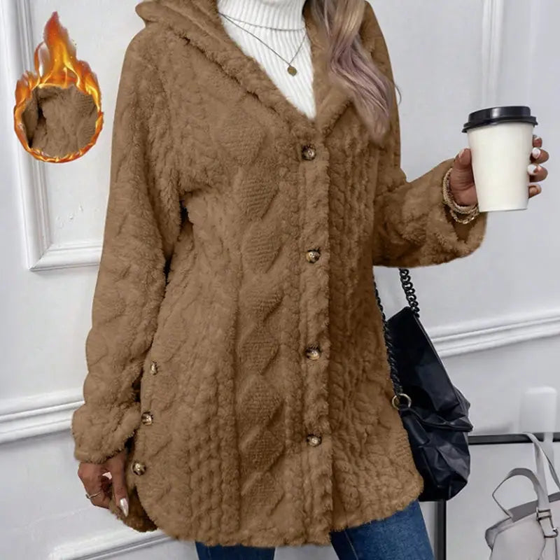 Women’s Plush Cardigan | Oversized Fit, Button Front