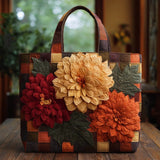 Dahlia Patchwork Handmade Tote Bag