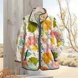 Soft Pastel Floral Quilted Jacket