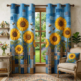 Denim Fence Quilted Curtains
