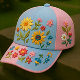 Daisy Patchwork Floral 3D-printed Creature Pattern Cap
