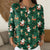 Christmas Retro 3D Digital Print Polo Sweatshirt With Buttons