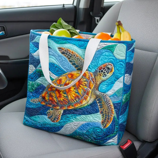Ocean Serenity Quilted Shopping Bag