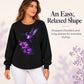 Women's Hummingbird Flower Art Print Casual Sweatshirt