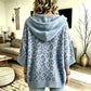 Comfortable And Casual Leopard-print Knitted Hoodie