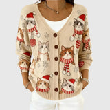 Comfortable Button-up Faux-knit Cardigan