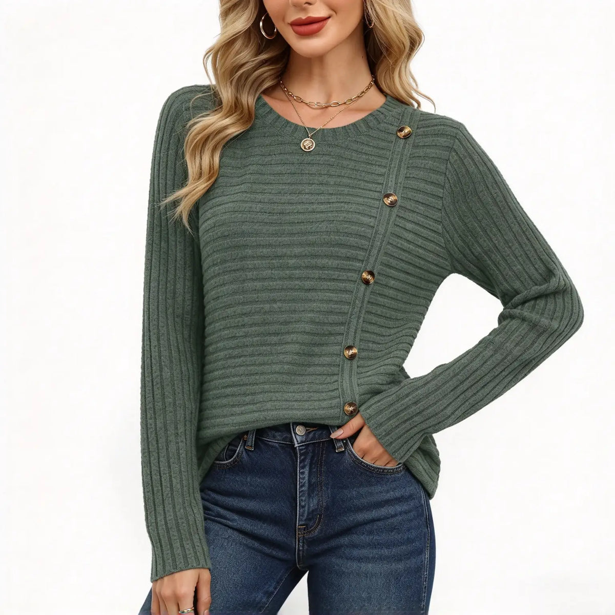 Women’s Fall Sweater Tunic Top Long Sleeve Cozy Casual Shirt