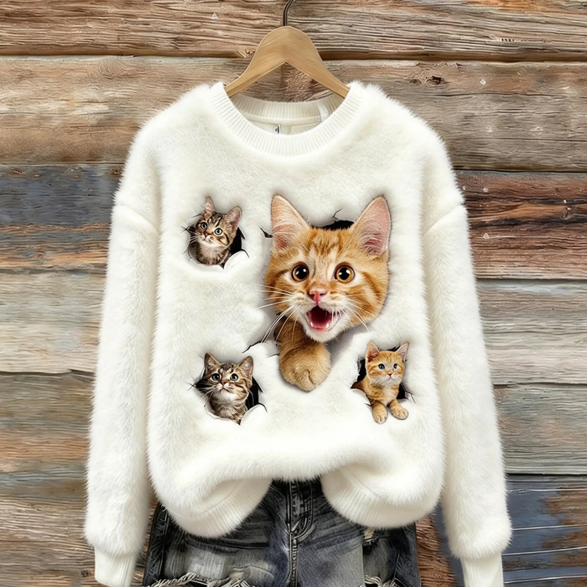 Breakout Cats Cozy Plush Sweatshirt