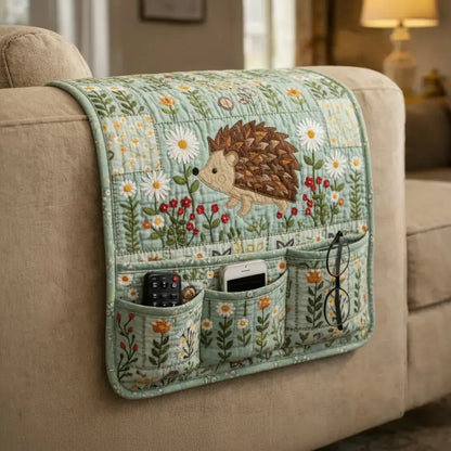Meadow Hedgehog Quilted Sofa Armrest Organizer