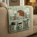 Meadow Hedgehog Quilted Sofa Armrest Organizer