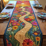 Sunshine Petal Path Quilted Table Runner