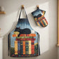 Black Cat On Books Quilted Apron Set (2-Piece) – Padded Apron + Heat-Resistant Oven Mitts