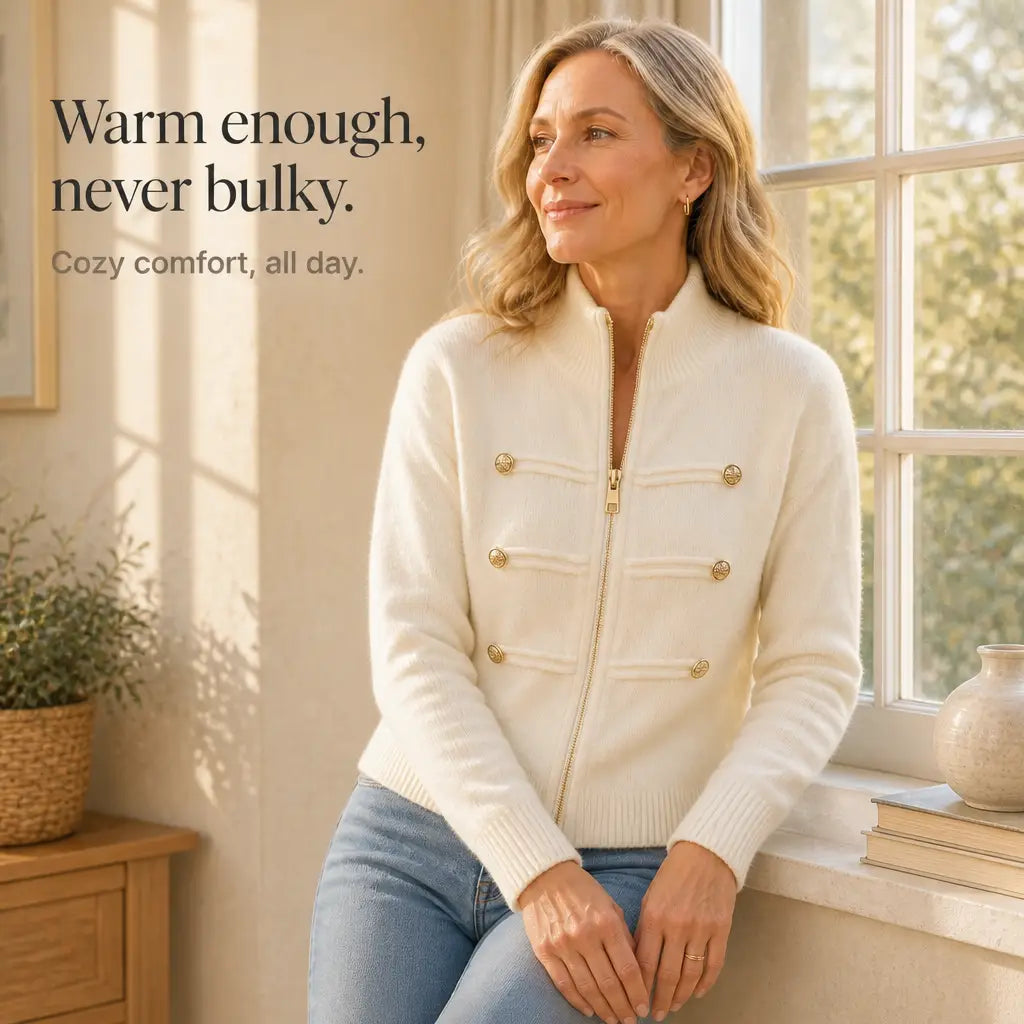Two-Way Zip Sweater Jacket