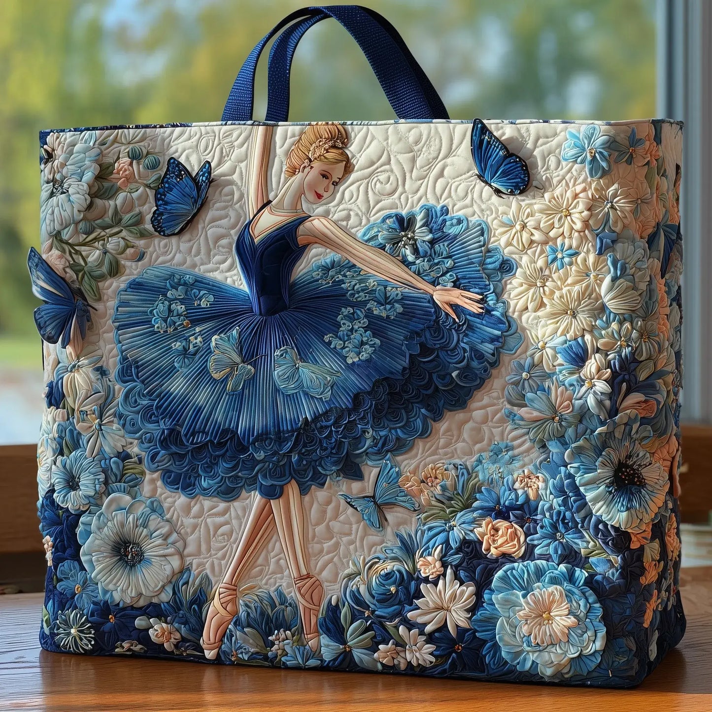 Elegant Ballerina Handmade Tote Bag