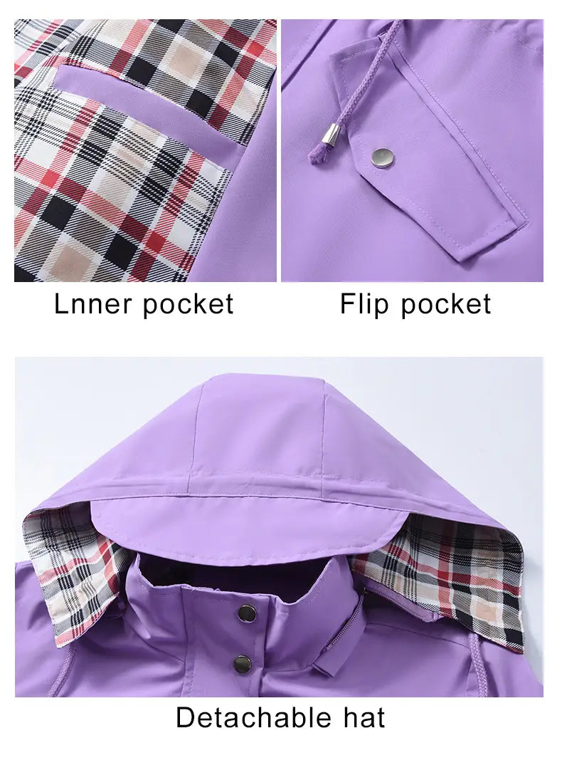 Women's Waterproof Woven Hooded Coat