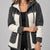 Women's Denim Jackets Long Hooded Patchwork Zip Up Jacket