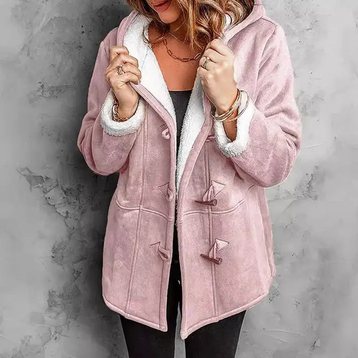 Cozy Sherpa Lined Toggle Coat with Hood