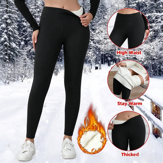 Women's High Waist Fleece Lined Thermal Pants