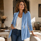 Full Size Velvet Open-Front Cardigan Plus Size