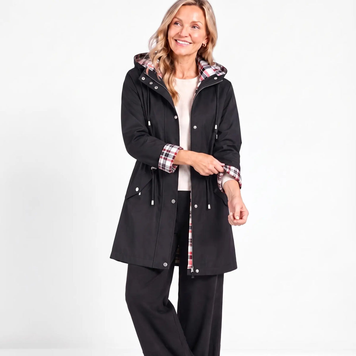 Women's Waterproof Woven Hooded Coat