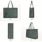 Vintage Embossed Leather Laptop Tote Set