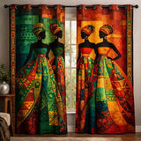Melanin Queen Quilted Curtains