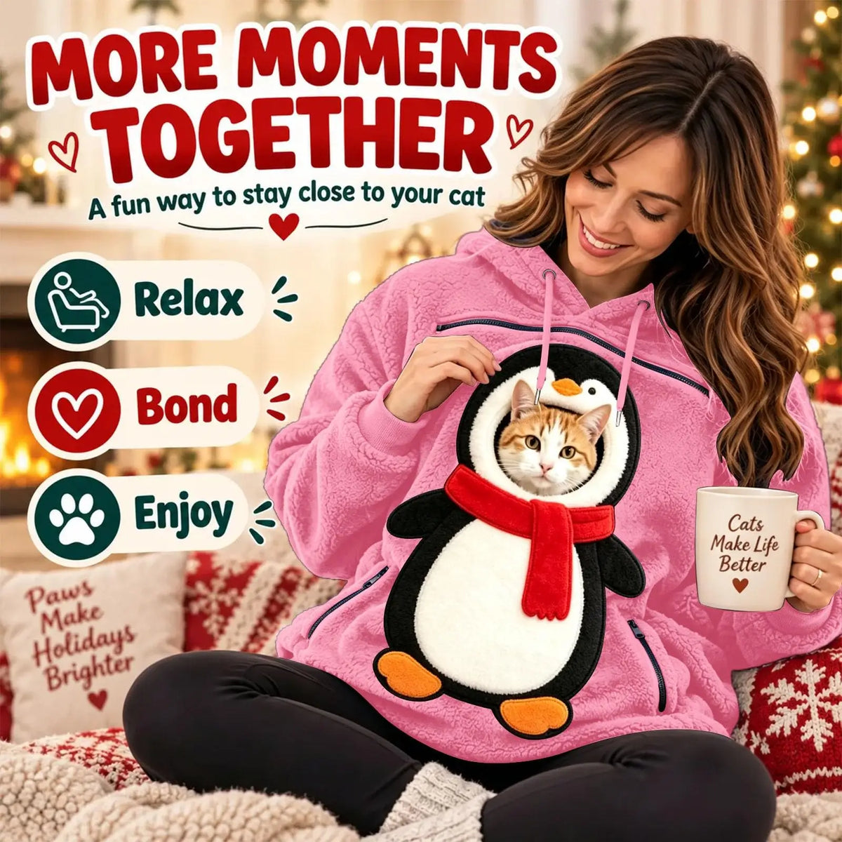 Christmas Pet Carrier Hoodie