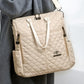 Anti-Theft Vintage Quilted Nylon Women's Backpack