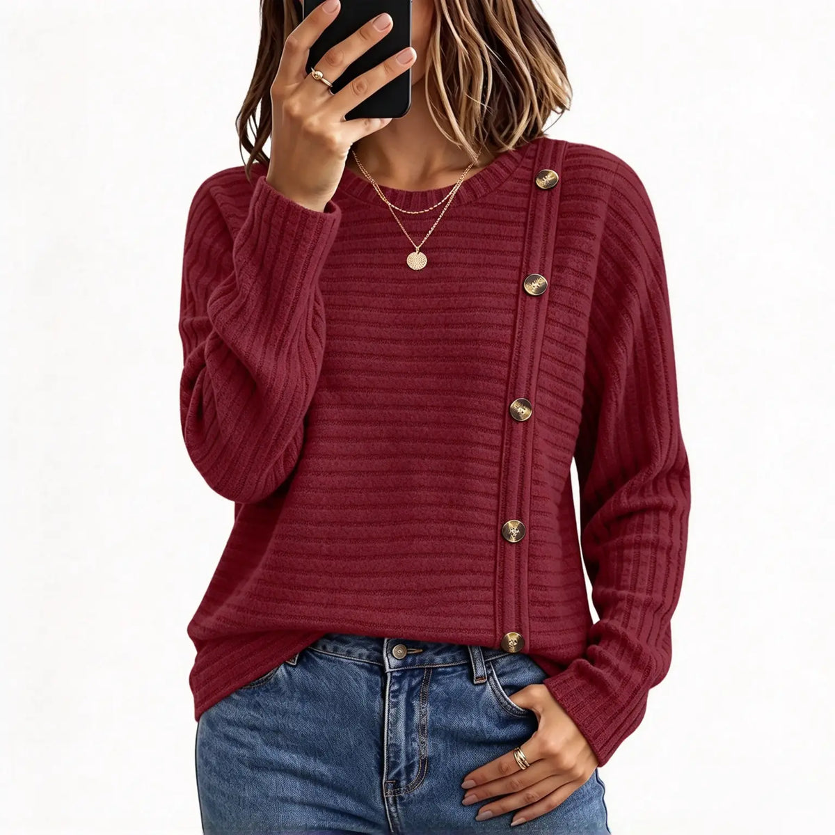 Women’s Fall Sweater Tunic Top Long Sleeve Cozy Casual Shirt