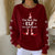 Women Christmas Crew Neck Printing Casual Sweatshirt