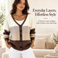 Comfortable Button-up Faux-knit Cardigan