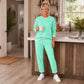 Wearbella – Side-Slit Sweatshirt And Jogger Set