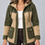 Women's Denim Jackets Long Hooded Patchwork Zip Up Jacket