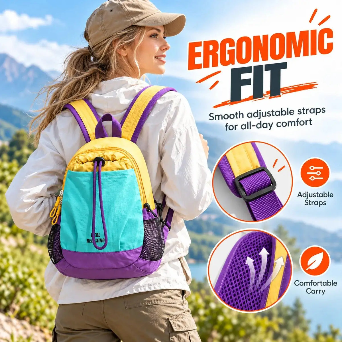 Unisex Lightweight Color-Block Mini Backpack🎁