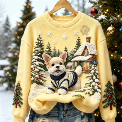 Christmas Dog Cozy Plush Sweatshirt