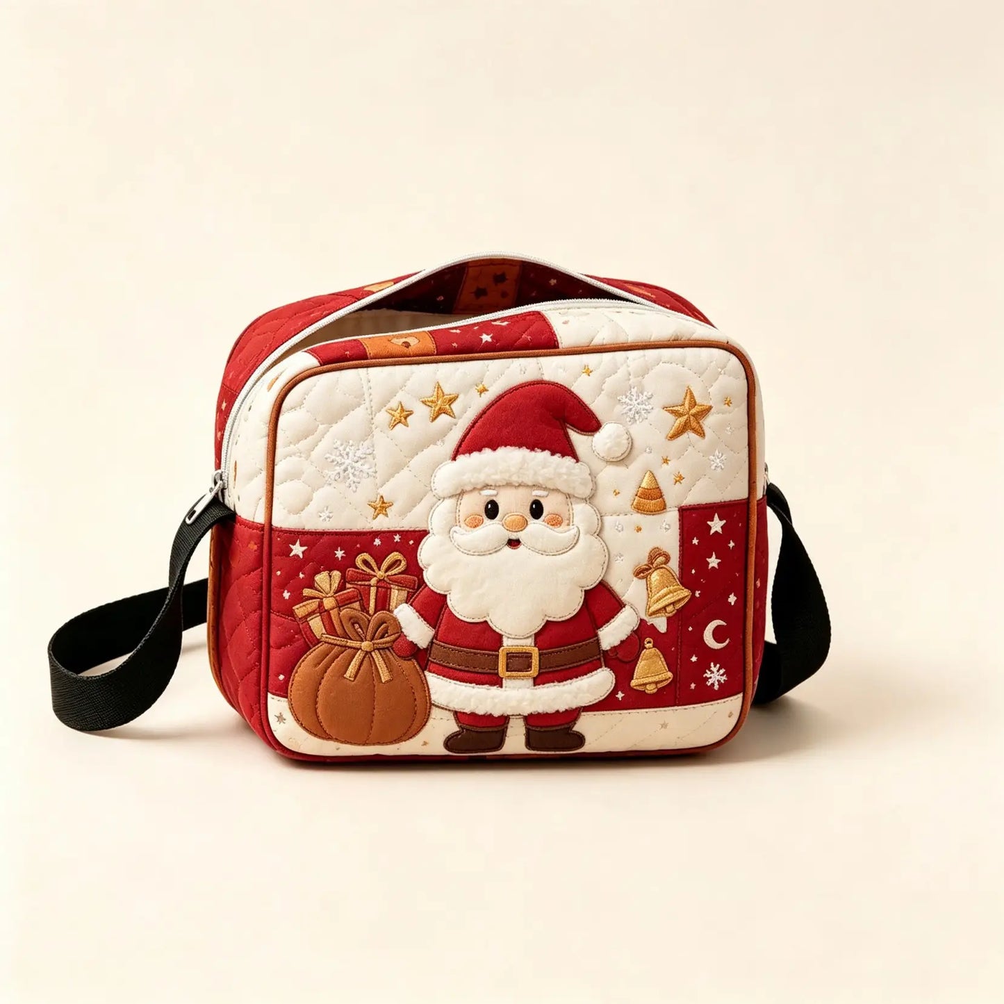 Santa Claus Quilted Crossbody Bag
