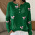 Christmas Retro 3D Digital Print Polo Sweatshirt With Buttons