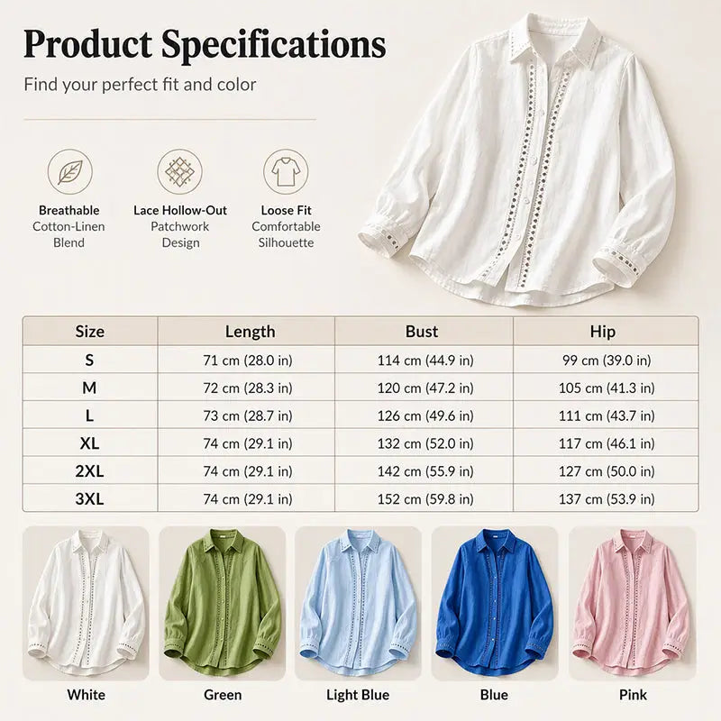 Women's Casual Spliced Long Sleeve Blouse