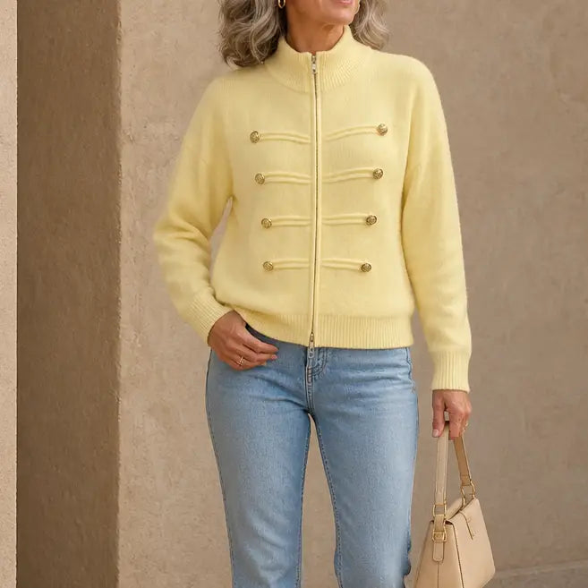 Two-Way Zip Sweater Jacket