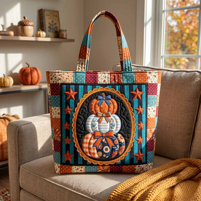 Pumpkin Bliss Handmade Tote Bag