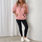 Full Size Fleece Half Zip Sweatshirt