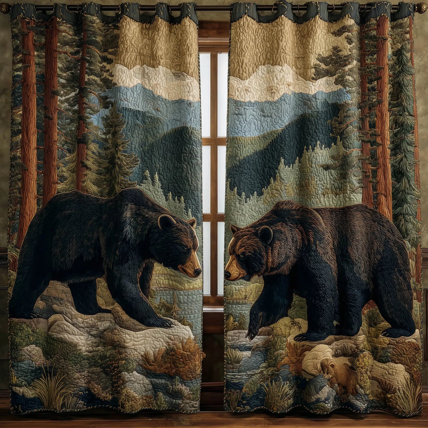 Forest Guardian Quilted Curtains
