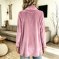 Full Size Velvet Open-Front Cardigan Plus Size
