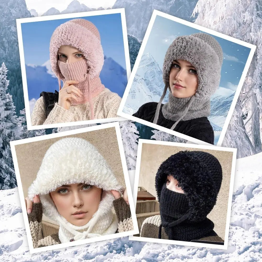 ❄️3 in 1 Beanie Hat with Scarf and Mask
