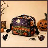 Halloween Pumpkin Quilted Crossbody Bag