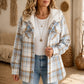 Sherpa-Lined Plaid Flannel Shacket