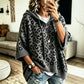 Comfortable And Casual Leopard-print Knitted Hoodie
